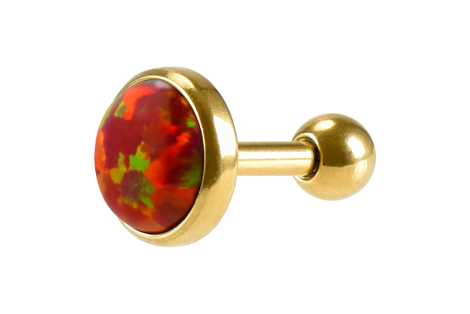 Chirurgenstahl Ohrpiercing SYNTHETISCHER OPAL ++SALE++